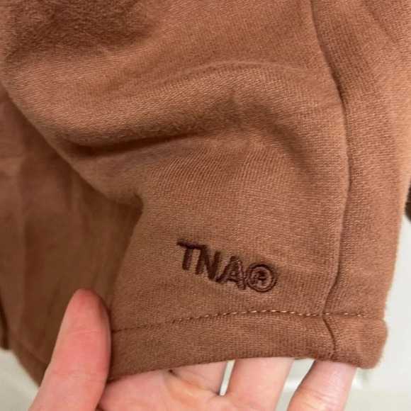 Aritzia Sweatfleece Cozy Fleece Boyfriend Shirt | Size  XS Brown - Picture 11 of 13